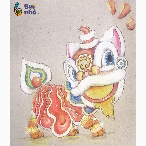 Bật mí cách vẽ con lân cute dễ thương chỉ với vài bước!