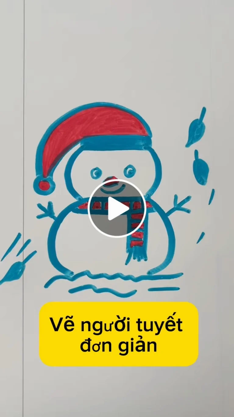 Bật mí cách vẽ người tuyết siêu dễ thương chỉ trong tích tắc!