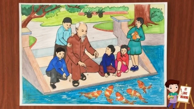 Bí Kíp Vẽ Bác Hồ Trên Giấy A3 Đẹp Như Chuyên Gia