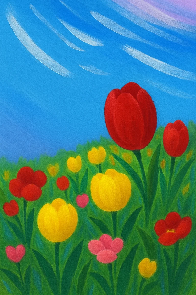 Bí Quyết Vẽ Bó Hoa Tulip Đẹp Như Thật Chỉ Trong 5 Phút
