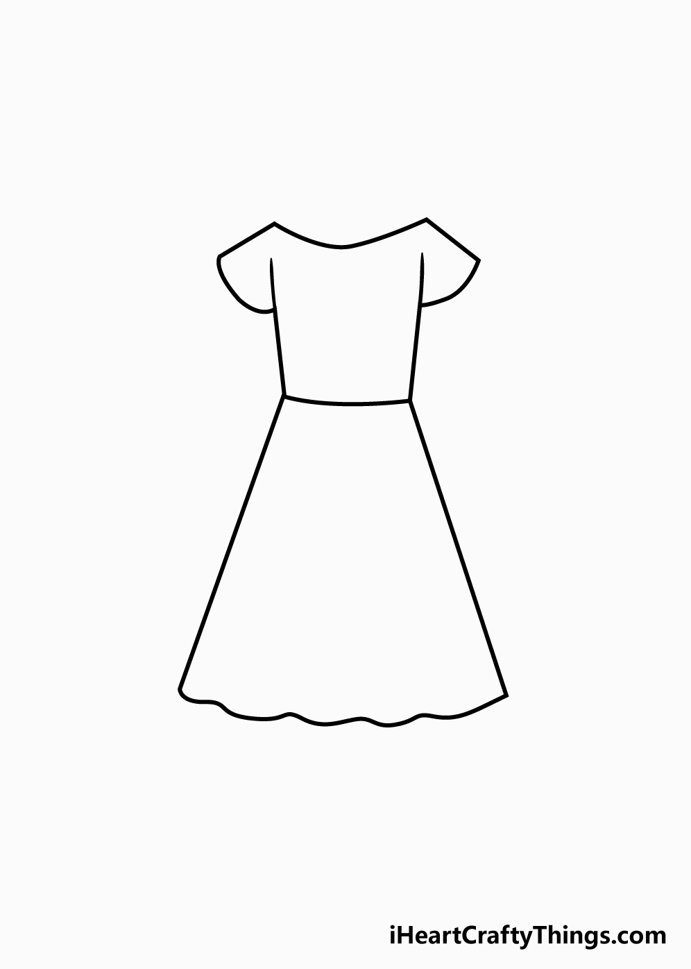 Các bước vẽ váy công chúa với nhiều lớp vải