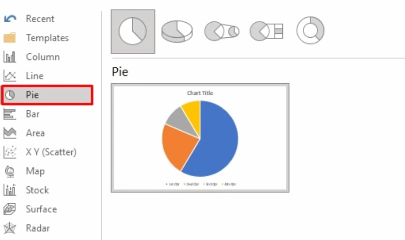 Cách vẽ biểu đồ tròn trong PowerPoint đơn giản