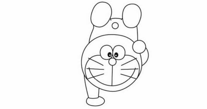 Cách vẽ Doraemon đơn giản