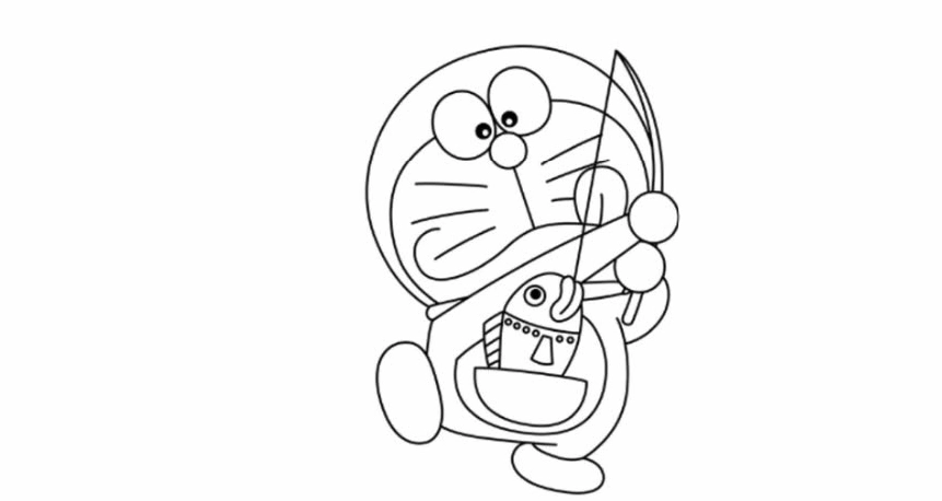 Cách vẽ Doraemon đơn giản