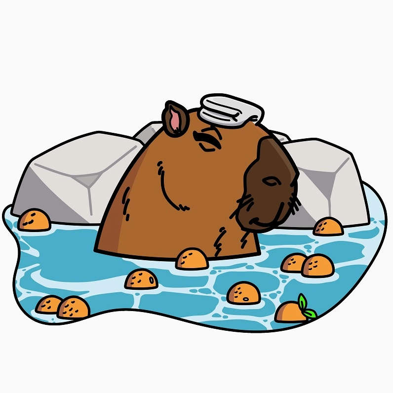 Capybara theo phong cách Chibi, mắt to và tròn