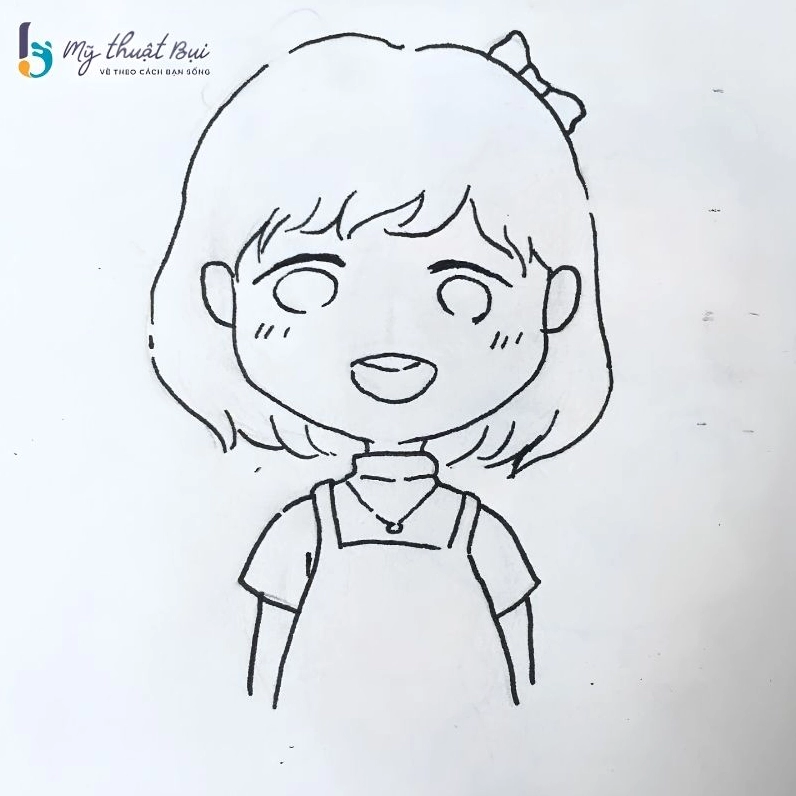 Đi nét lại cho hình vẽ chibi nữ
