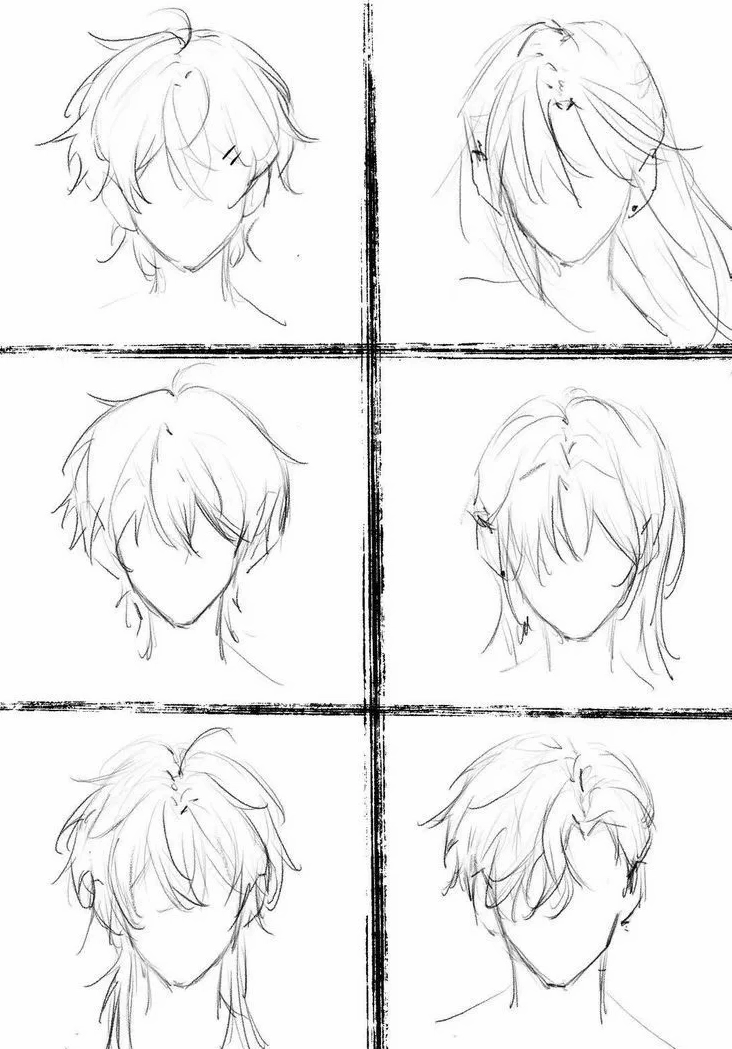 Hiệu ứng ánh sáng và bóng tối trên tóc anime