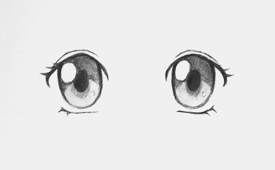 Hình tập vẽ mắt anime cơ bản