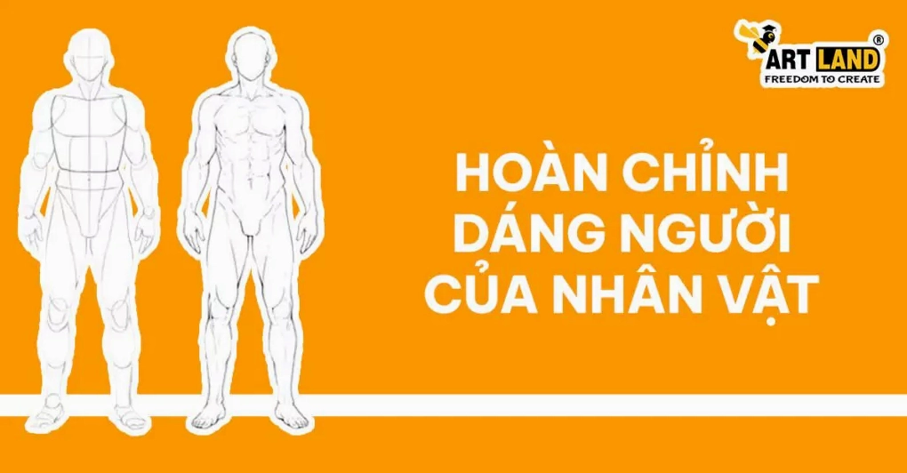 Hoàn thiện bức vẽ người que với các chi tiết và nét vẽ cuối cùng