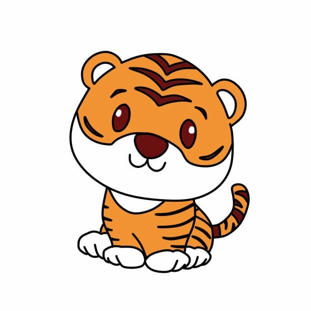 Hướng dẫn vẽ chú hổ dễ thương - Bước 8