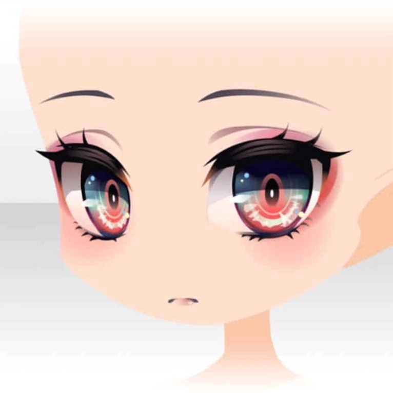 Mắt Chibi nữ sắc sảo và lạnh lùng