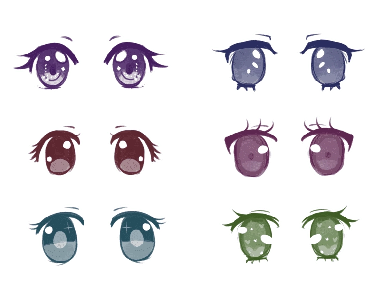 Mẫu hình mắt chibi cực đáng yêu