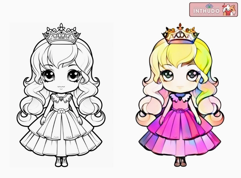 Mẫu vẽ công chúa để tham khảo