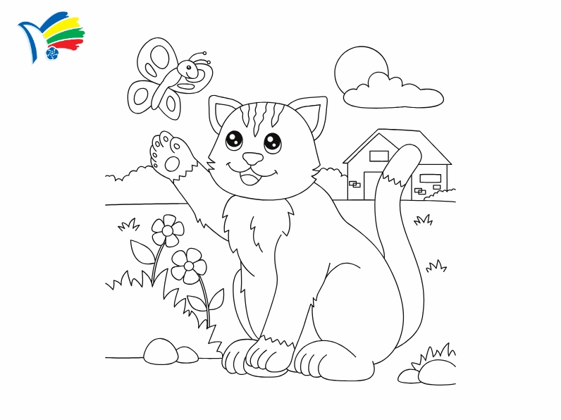 Phác thảo hình dáng cơ bản trong cách vẽ mèo đơn giản
