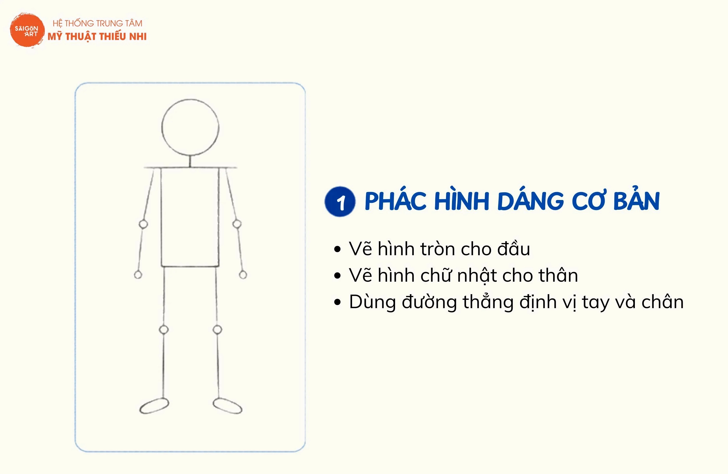 Phác thảo khung xương cơ bản cho cách vẽ người siêu đơn giản