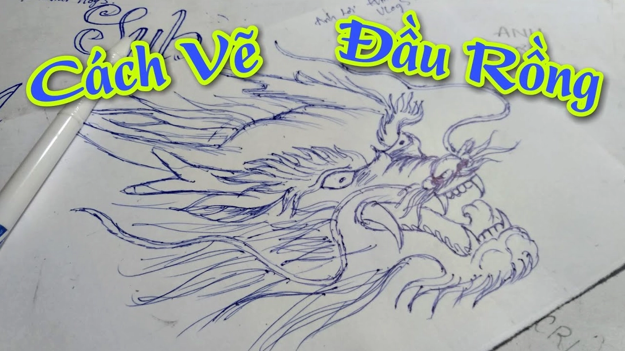 Phác thảo tổng thể cách vẽ đầu rồng
