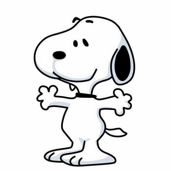 Snoopy hoàn chỉnh sau khi tô đậm