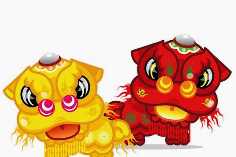 Sự kết hợp màu sắc rực rỡ cho chú lân