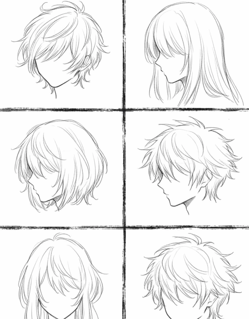 Tạo khối và ánh sáng cho tóc anime nữ