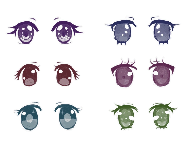Thêm ánh sáng phản chiếu cho mắt Chibi
