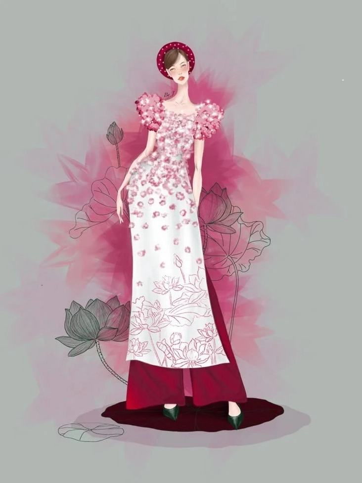 Thực hành vẽ áo dài