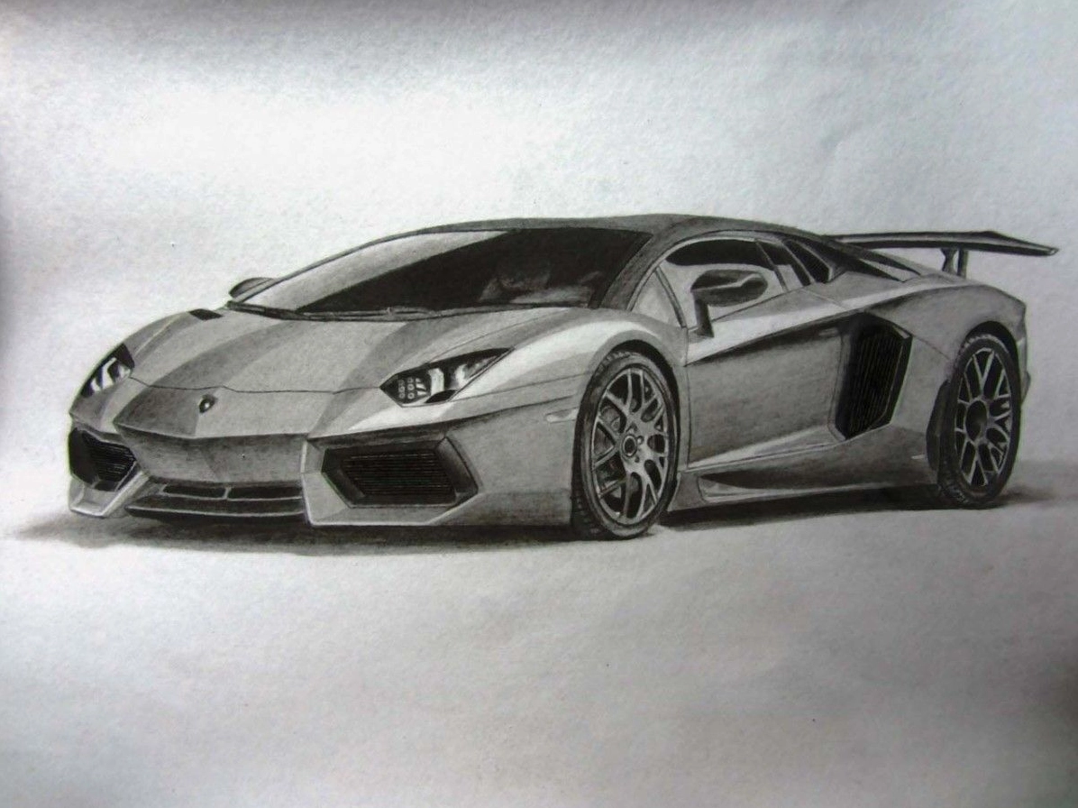 Tô bóng và tạo chiều sâu cho bản vẽ Lamborghini
