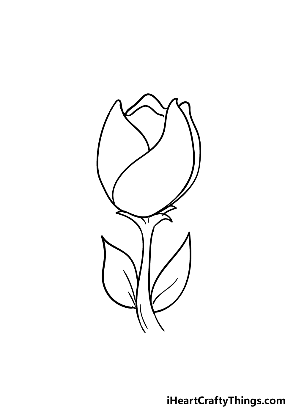 Tô màu hoa tulip bằng màu nước