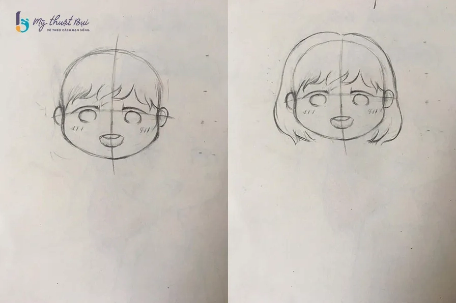 Vẽ các kiểu tóc khác nhau cho nhân vật Chibi