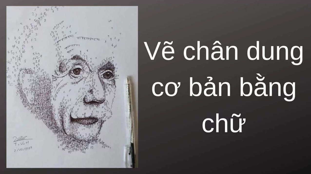 Vẽ chân dung cơ bản bằng chữ