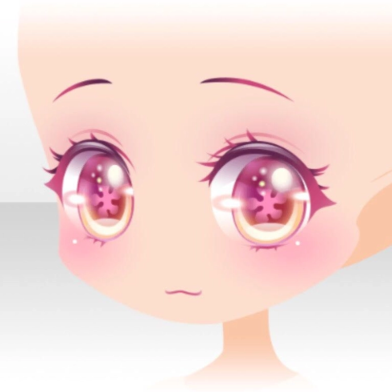 Vẽ lông mi và chân mày cho mắt Chibi nữ