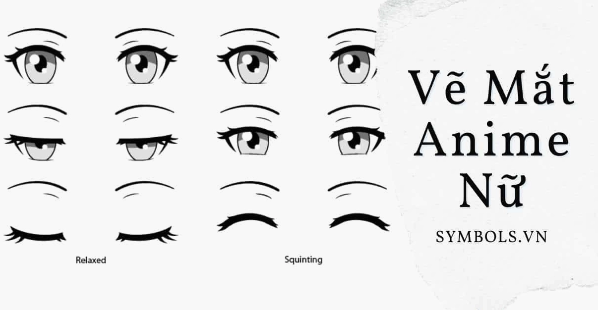 Vẽ mắt anime nữ
