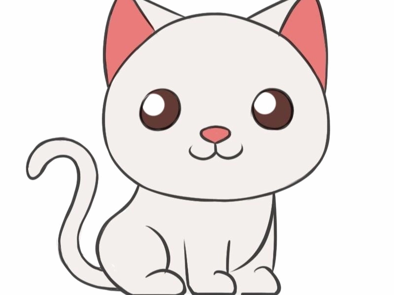Vẽ mèo cute theo phong cách hoạt hình