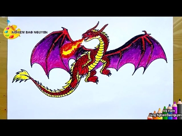 Vẽ rồng có cánh chi tiết