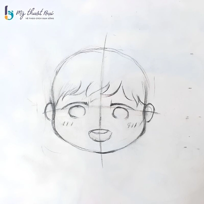 Vẽ tóc mái cho chibi