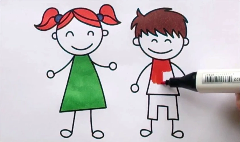 Vẽ tranh người đơn giản, bắt mắt cho bé