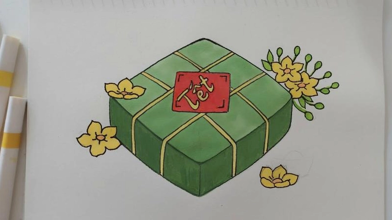 Ý nghĩa vẽ bánh chưng trong ngày Tết